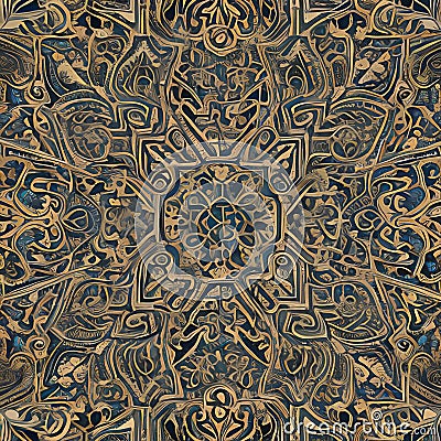 A wallpaper pattern with simple, graphically rhythmic texture Cartoon Illustration
