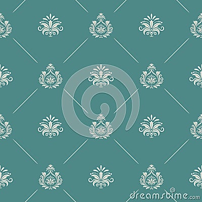 Wallpaper in royal baroque style Vector Illustration