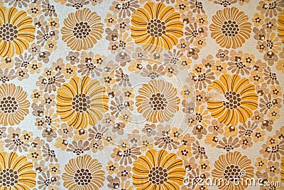 Wallpaper from the seventies Stock Photo