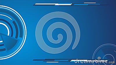 Wallpaper Vector Blue Techno Circle for Presentation Vector Illustration