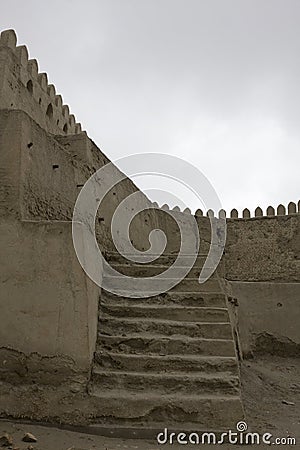 The walls of the ancient fortress, Bukhara, Uzbekistan Stock Photo