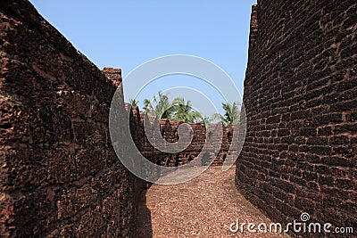 Walls of Bekal Fort Stock Photo