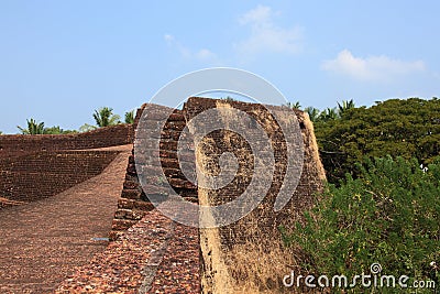 Walls of Bekal Fort Stock Photo