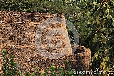 Walls of Bekal Fort Stock Photo