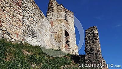 Walls of boskovice castle in the czech republic Stock Photo