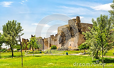 Walls of Diyarbakir Fortress in Turkey Stock Photo