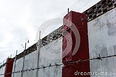 Walls, fences, prisons, prisoners, Stock Photo