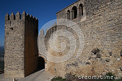 Walls of Sabiote, village of Jaen, in Andalusia Stock Photo