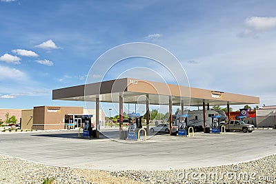 The canopy over a Walmart fueling station Editorial Stock Photo