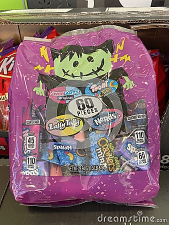 Walmart grocery store Halloween candy monster mix Editorial Stock Photo