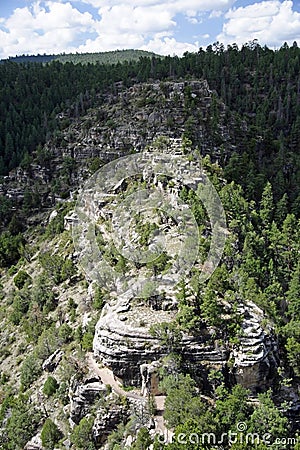 Walnut Canyon Landscape Stock Photo