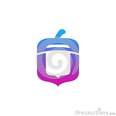 Walnut logo with gradient mobile app and modern style - Vector Vector Illustration