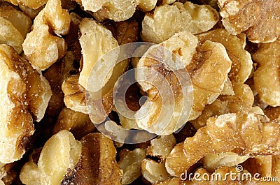 Walnut Pieces Stock Photo