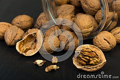 Walnuts closeup Stock Photo