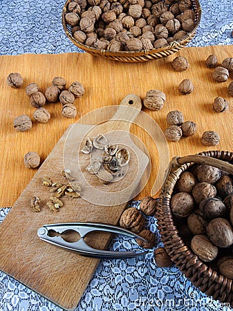 Walnuts composition Stock Photo