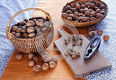 Walnuts composition Stock Photo