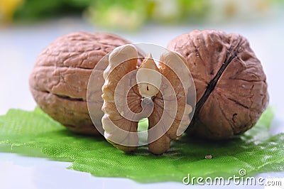 Walnuts--a kind of popular nuts in the world Stock Photo