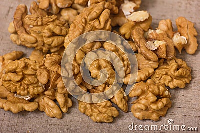 Walnuts Pile Stock Photo