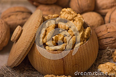 Walnuts Pile Stock Photo