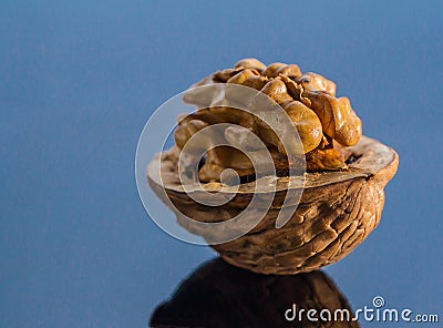 Walnuts wooden, season, nuts, christmas, pile, nutty Stock Photo
