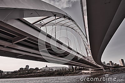 Walterdale bridge downtown Edmonton Alberta Editorial Stock Photo