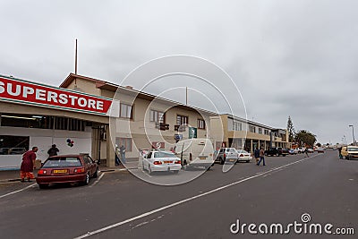 Street in Walvis Bay city, Namibia Editorial Stock Photo