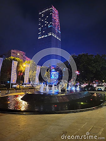 Wanda Tower, Jinhua City China Editorial Stock Photo