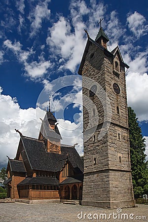 Wang Church in Karpacz Stock Photo