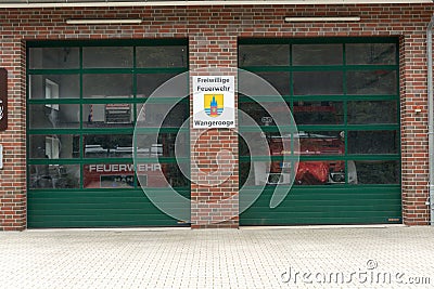 WANGEROOGE, GERMANY. 04th July 2017: View of the local fire service Editorial Stock Photo