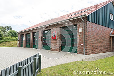 WANGEROOGE, GERMANY. 04th July 2017: View of the local fire service Editorial Stock Photo