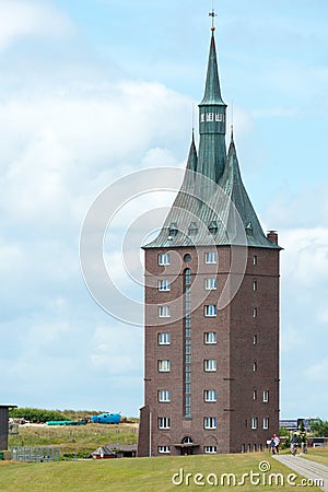 WANGEROOGE, GERMANY. 04th July 2017: View of the western tower of wangerooge Editorial Stock Photo