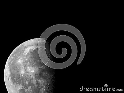 Waning Gibbous Moon Phase showing Copernicus Stock Photo