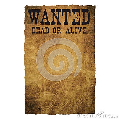 Wanted Dead Or Alive Stock Photo