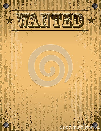 Wanted Poster Vector Illustration