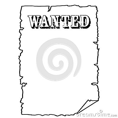 Wanted poster illustration by crafteroks Vector Illustration