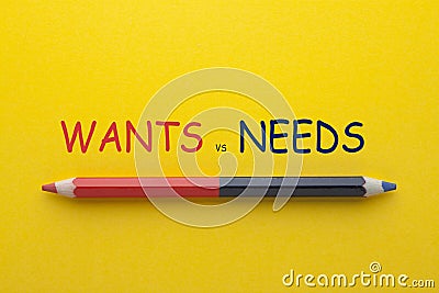 Wants Needs Concept Stock Photo