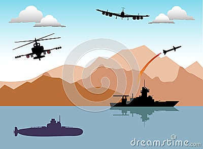 War area Vector Illustration