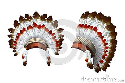 War bonnet vector Indian Vector Illustration