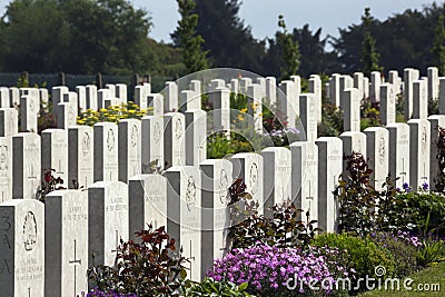 War Cemetery - The Somme - France Editorial Stock Photo