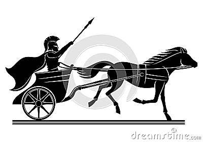 War chariot sign. Vector Illustration