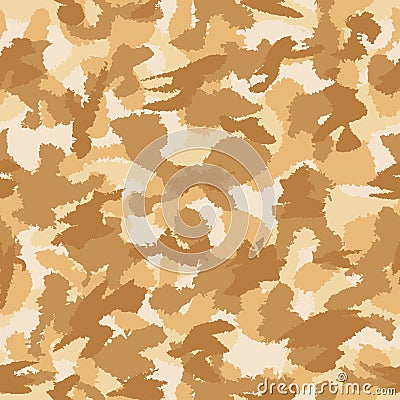 War desert camouflage seamless vector pattern Vector Illustration