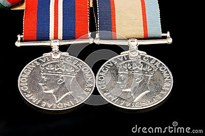 War Medals Stock Photo