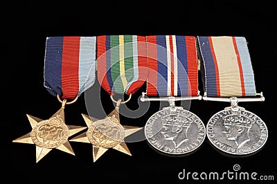 War Medals Stock Photo