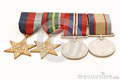 War Medals Stock Photo