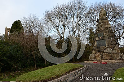 War Memorial Cairn in Bankfoot, Perthshire Stock Photo