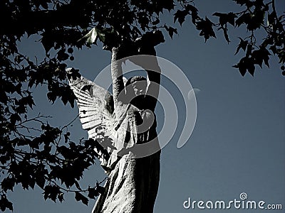 Angel of the moon Stock Photo