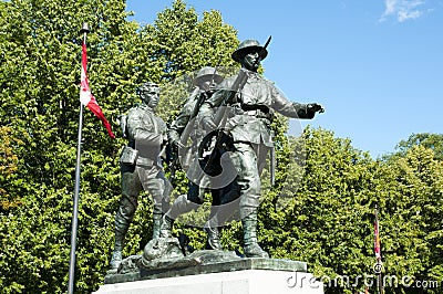 War Memorial Monument - Charlottetown - Canada Editorial Stock Photo