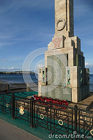 War Memorial Douglas Isle Of Man. United Kingdom. Editorial Stock Photo