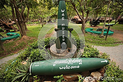 War museum Siem Reap Cambodia Editorial Stock Photo