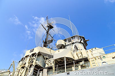 War ship radar Stock Photo